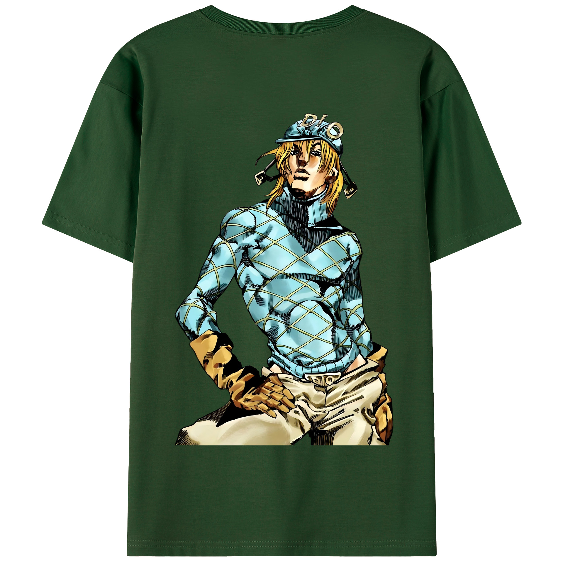 （画像用） ジョジョの奇妙な冒険 ディオ?ブランドー JoJo's Bizarre Adventure Dio Brando 綿100％半袖Tシャツ（背面プリント）